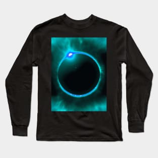 Green-Blue Solar Eclipse Long Sleeve T-Shirt